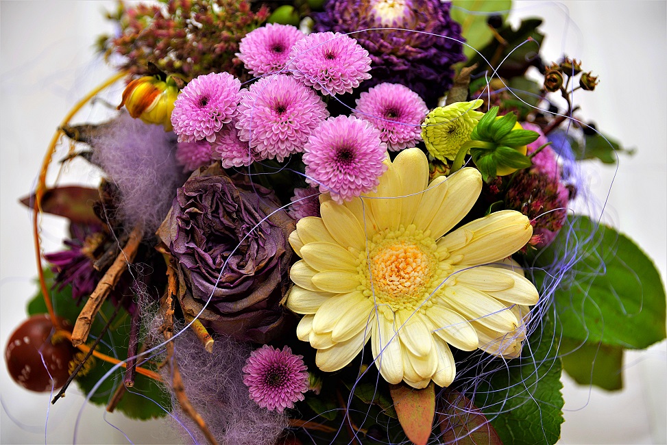 Blumenschmuck, Tischdekoration